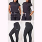 Dúo Clínico Delantal Amapola + Pantalón Spandex Gris - Miniatura 1