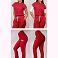 Dúo Clínico Delantal Amapola + Pantalón Spandex Rojo - Miniatura 1