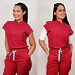 Dúo Clínico Delantal Amapola + Pantalón Spandex Rojo - Miniatura 2
