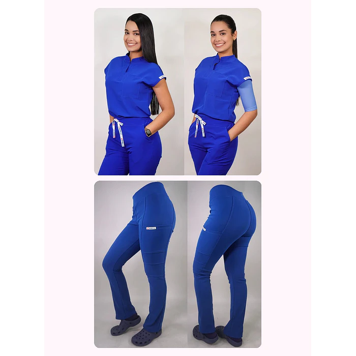 Dúo Clínico Delantal Amapola + Pantalón Spandex