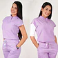 Dúo Clínico Delantal Amapola + Pantalón Flexxy Lila Pastel - Miniatura 2