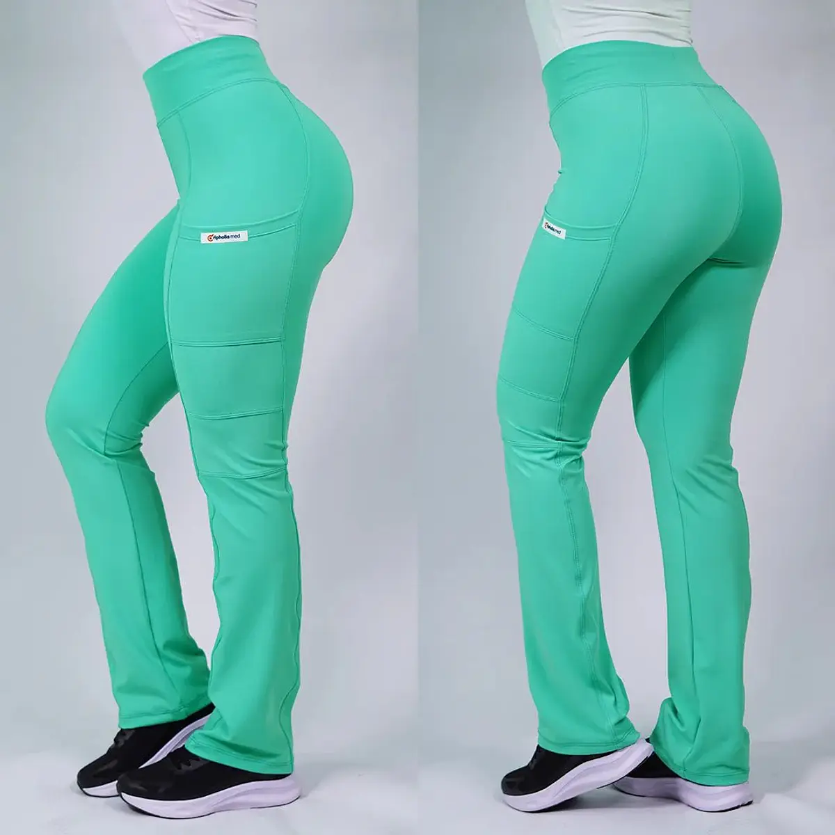 Dúo Clínico Delantal Amapola + Pantalón Flexxy Verde Pastel — libreta de bolsillo para estudiantes de enfermería | Enfermera Rosada (3)