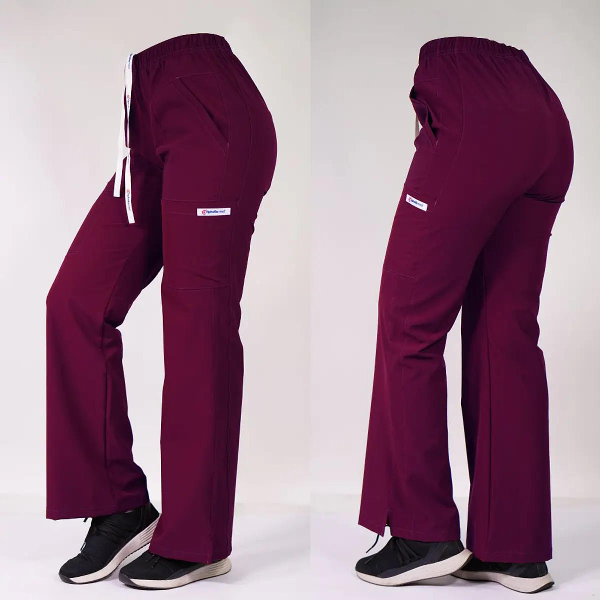 Dúo Clínico Delantal Amapola + Pantalón Roma Burdeo — libreta de bolsillo para estudiantes de enfermería | Enfermera Rosada (3)