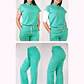 Dúo Clínico Delantal Amapola + Pantalón Roma Verde Pastel - Miniatura 1