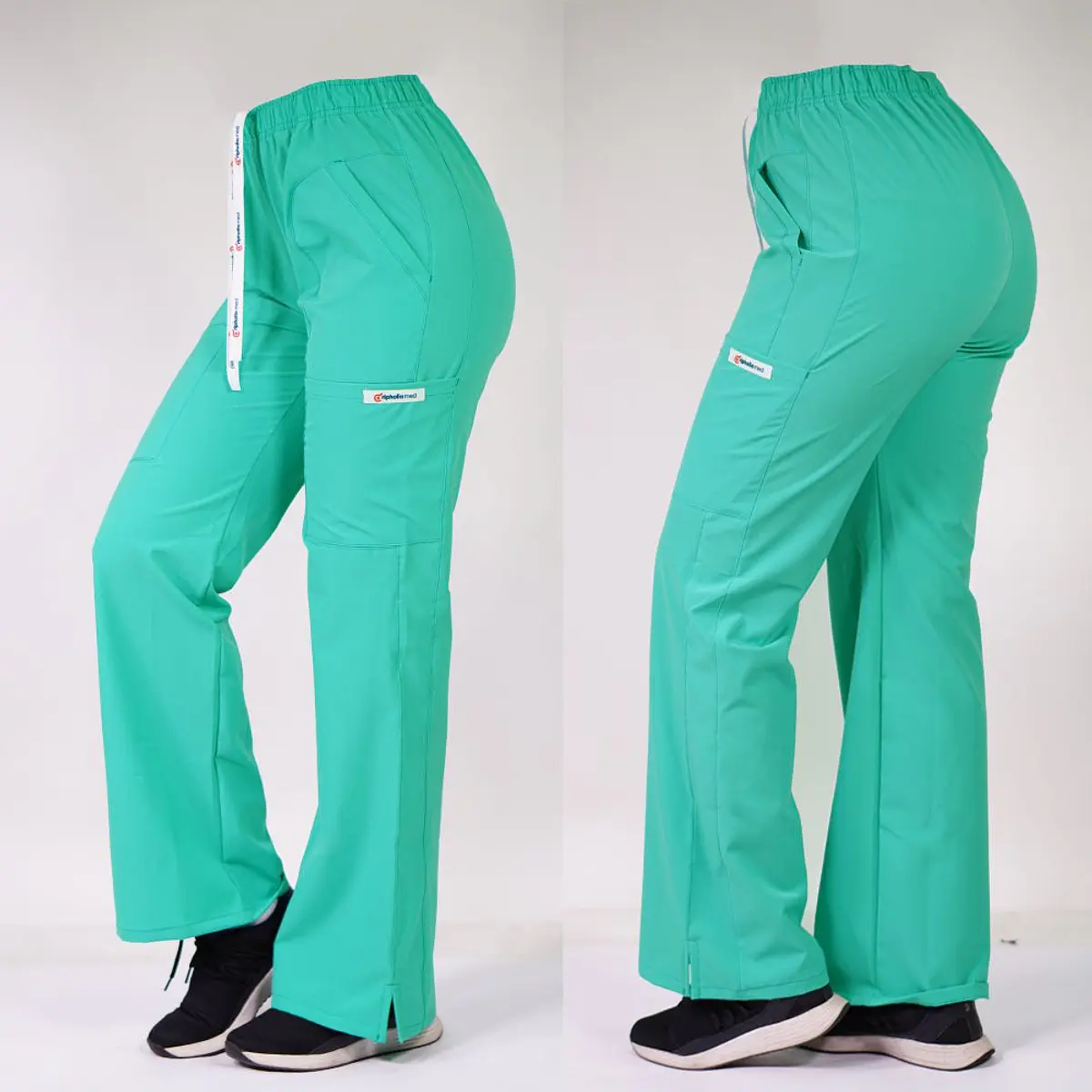 Dúo Clínico Delantal Amapola + Pantalón Roma Verde Pastel — libreta de bolsillo para estudiantes de enfermería | Enfermera Rosada (3)