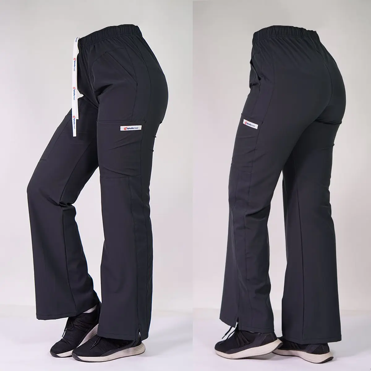 Dúo Clínico Delantal Amapola + Pantalón Roma Gris — libreta de bolsillo para estudiantes de enfermería | Enfermera Rosada (3)