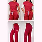 Dúo Clínico Delantal Amapola + Pantalón Roma Rojo - Miniatura 1