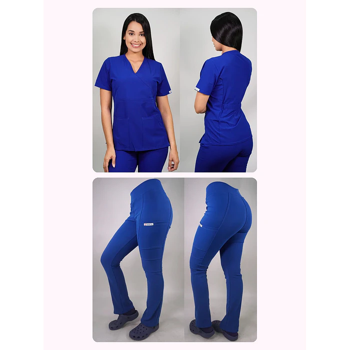 Dúo Clínico Delantal Cuello V + Pantalón Spandex