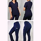 Dúo Clínico Delantal Cuello V + Pantalón Spandex Azul Marino - Miniatura 1