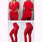 Dúo Clínico Delantal Cuello V + Pantalón Flexxy Rojo - Miniatura 1
