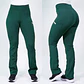 Dúo Clínico Delantal Cuello V + Pantalón Flexxy Verde Botella - Miniatura 3
