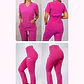 Dúo Clínico Delantal Cuello V + Pantalón Flexxy Fucsia - Miniatura 1
