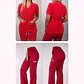 Dúo Clínico Delantal Cuello V + Pantalón Roma Rojo - Miniatura 1
