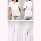 Dúo Clínico Delantal Cuello V + Pantalón Roma Blanco - Miniatura 1
