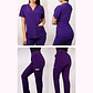 Dúo Clínico Delantal Cuello V + Pantalón PM Morado - Miniatura 1