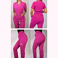 Dúo Clínico Delantal Cuello V + Pantalón PM Fucsia - Miniatura 1