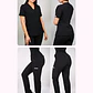 Dúo Clínico Delantal Cuello V + Pantalón PM Negro - Miniatura 1