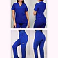 Dúo Clínico Delantal Cuello V + Pantalón PM Azul Rey - Miniatura 1