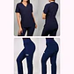 Dúo Clínico Delantal Cuello V + Pantalón PM Azul Marino - Miniatura 1