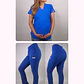 Dúo Clínico Delantal Maternal + Pantalón Spandex Azul Rey - Miniatura 1