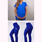Dúo Clínico Delantal Maternal + Pantalón Flexxy Azul Rey - Miniatura 1