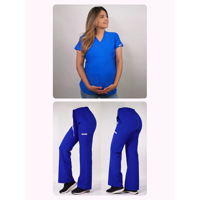 Dúo Clínico Delantal Maternal + Pantalón Roma