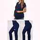 Dúo Clínico Delantal Maternal + Pantalón PM Azul Marino - Miniatura 1
