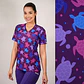Delantal Elasticado Estampado Mujer Tortugas Morado - Miniatura 1