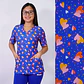 Delantal Elasticado Estampado Mujer Azul Rey 2537 - Miniatura 1