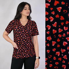 Corazoncitos Rojos Negro