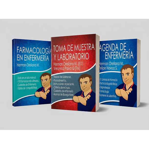 Pack 3 Libros Enfermero de bolsillo 