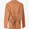 Chaqueta Trench Suede Camel