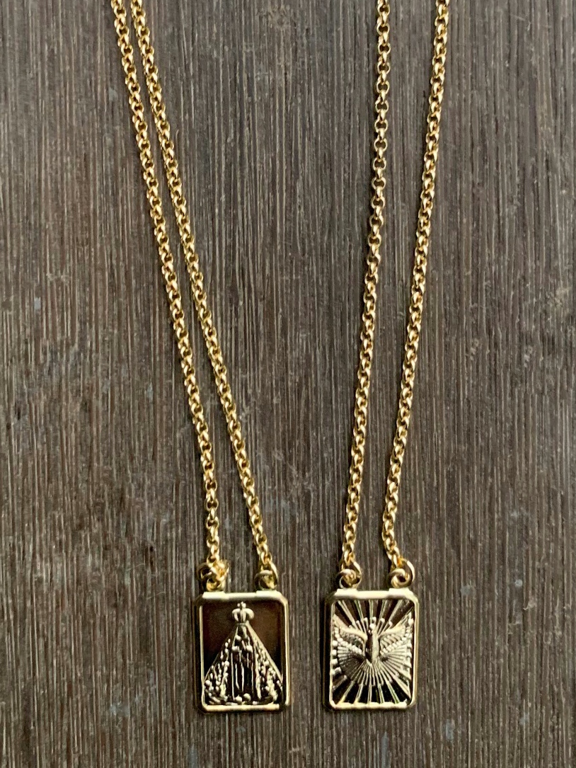 Pulsera Escapulario Enchapada Oro 18K
