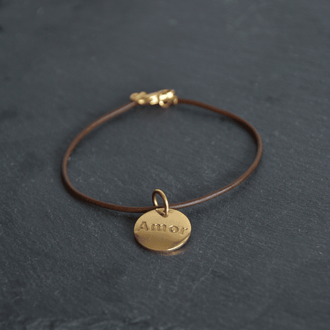 Pulsera cuero simple