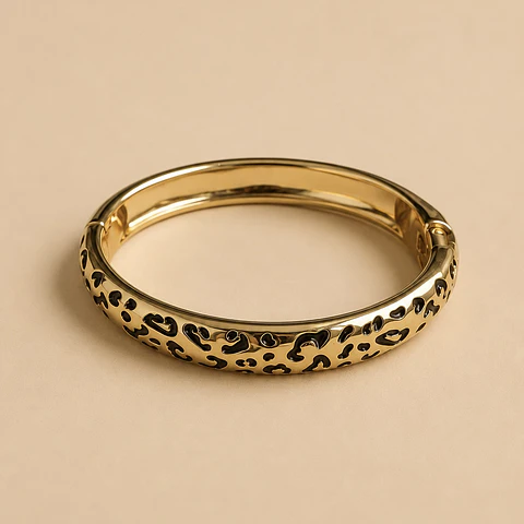 ESCLAVA ANIMAL PRINT DORADA