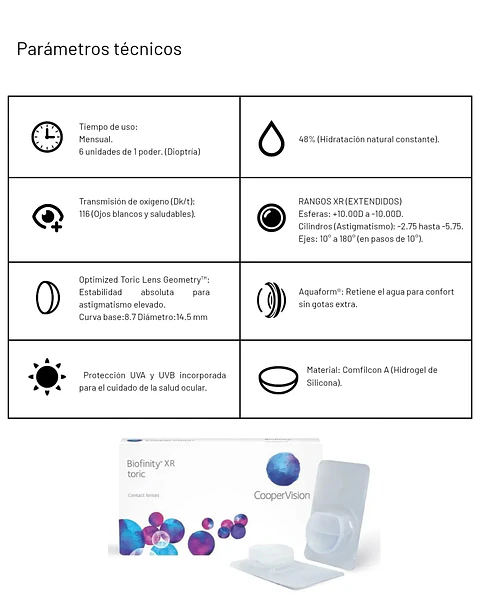 Biofinity Toric XR (3 unidades)