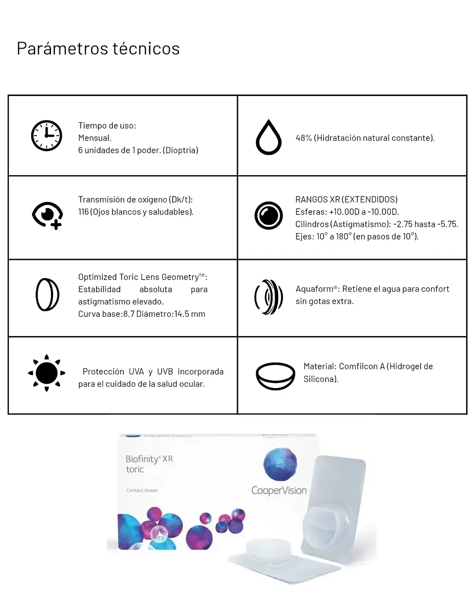 Biofinity Toric XR (3 unidades) 2