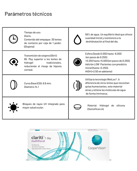 clariti 1 day Multifocal (30 unidades)