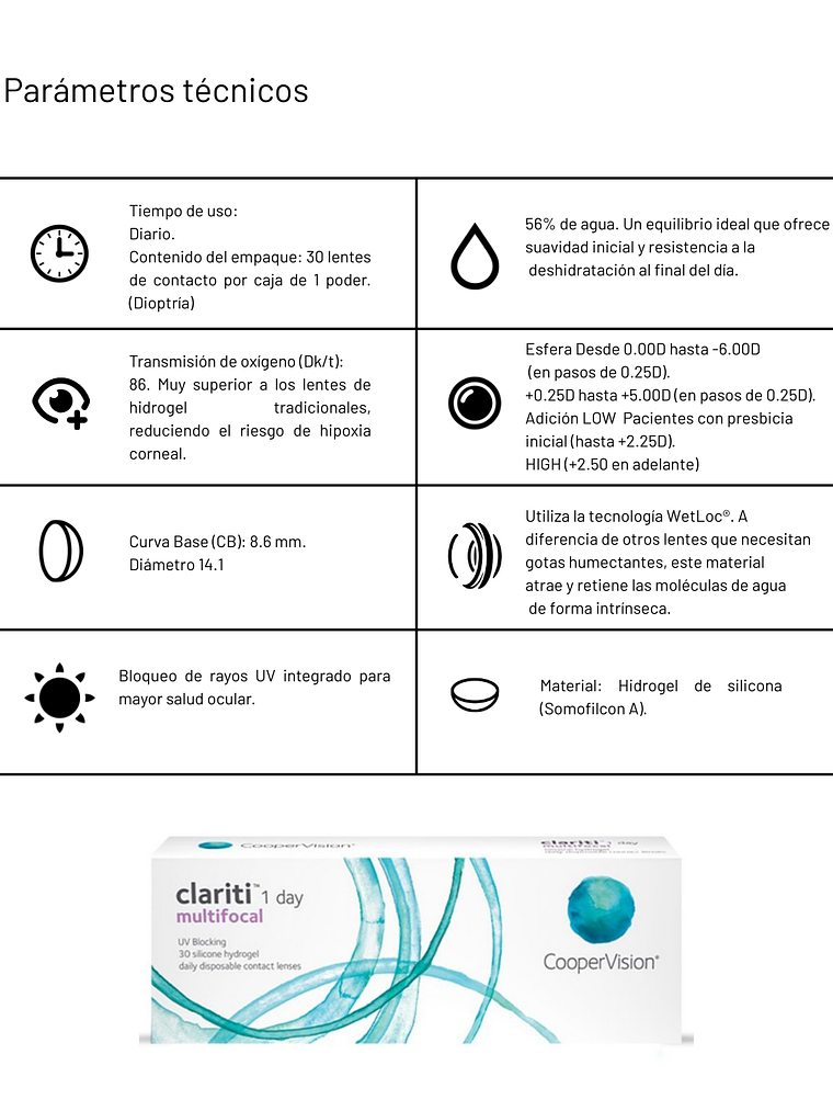 clariti 1 day Multifocal (30 unidades) 2