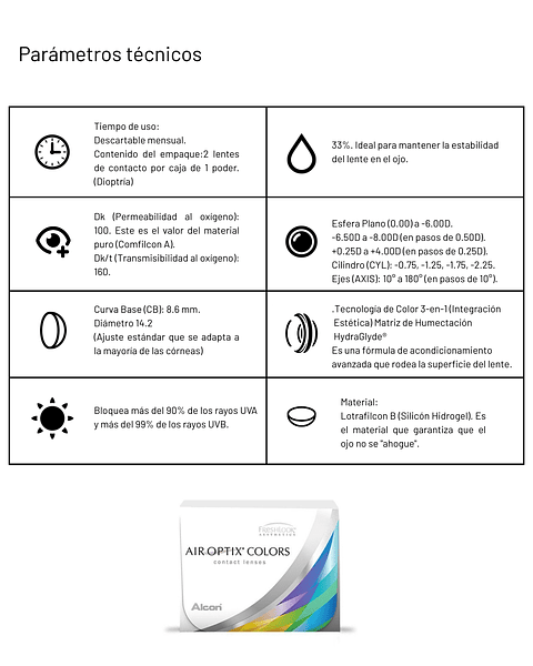Air Optix Colors: Color vibrante con salud profesional