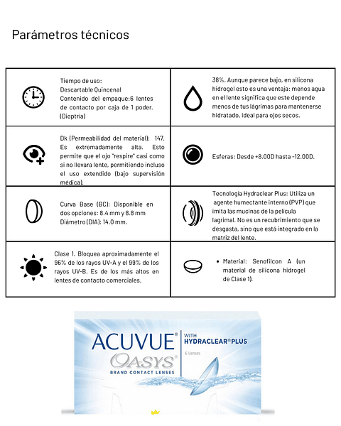 Acuvue Oasys con Hydraclear Plus (6 unidades)