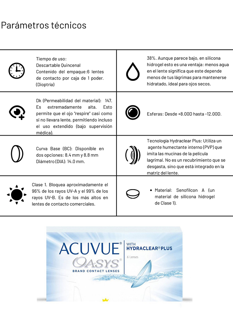 Acuvue Oasys con Hydraclear Plus (6 unidades) 2