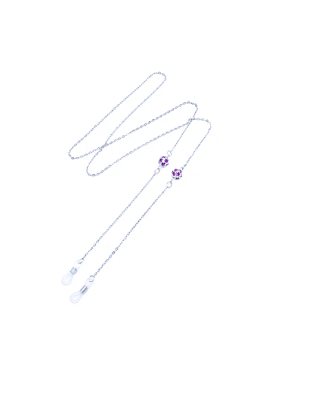 Cadena de Joyería Óptica – Colección "Magenta Glow Silver"