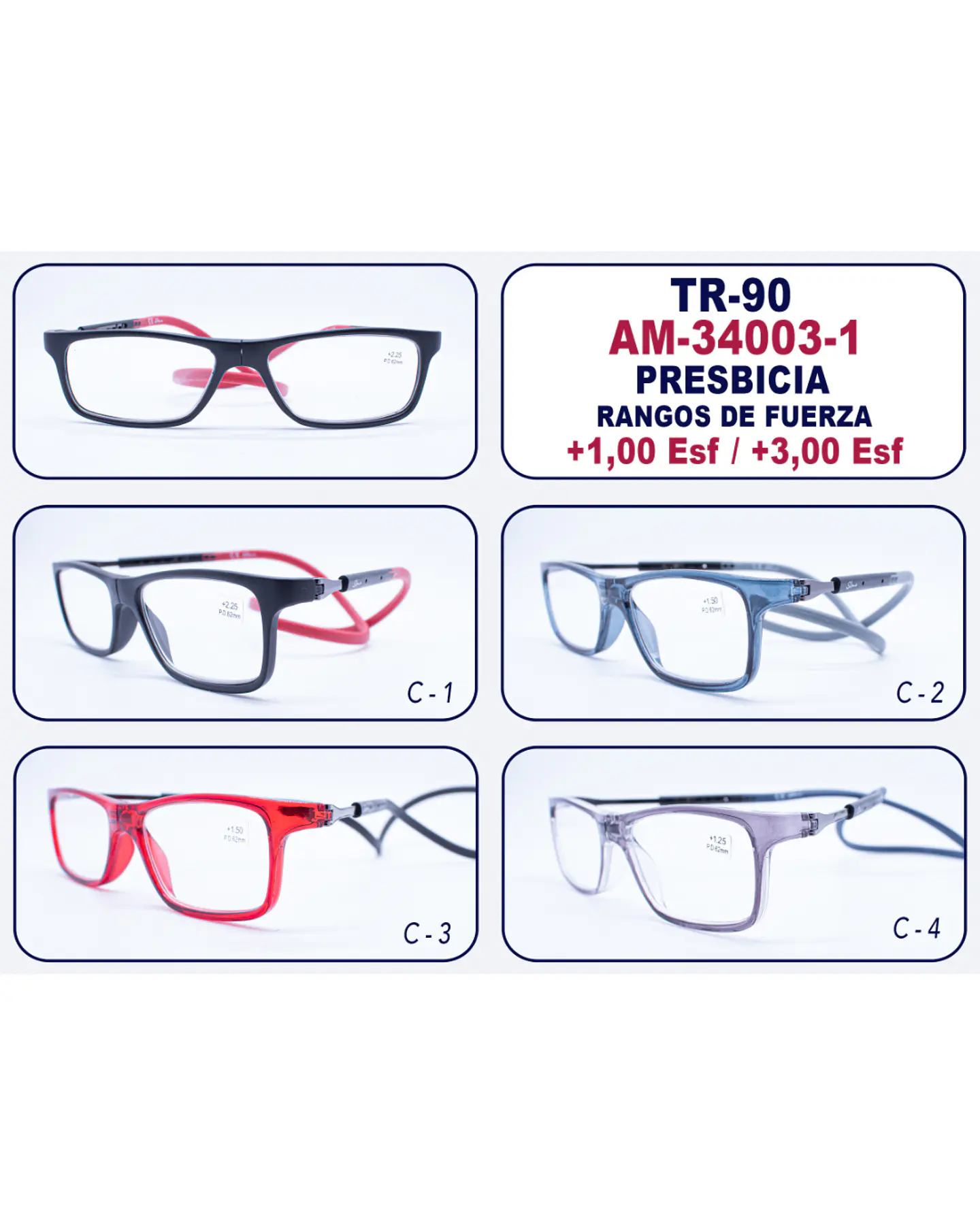 Lente de Presbicia AM-34003-1 TR-90 2