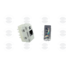 Modulo Telefónico RJ11 Blanco Aris Mec