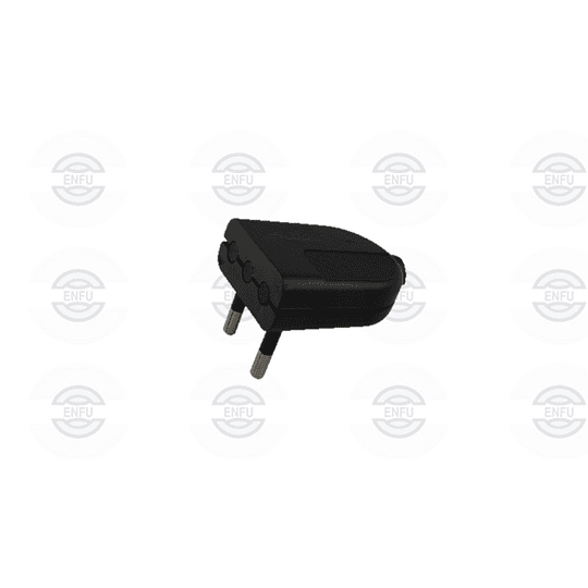 Enchufe Macho Negro convertible 10A 2P