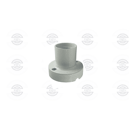 Base Recta con seguro E-27 Blanca Mec