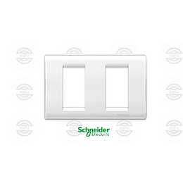 Placa 2 puesto Blanca c/soporte Habit 21 Classic Schneider