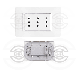 Tomacorriente Triple 10A Lúzica (Enchufe Triplex)