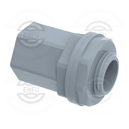 Conector recto libre de halógenos 25mm sin IP Tigre Gris